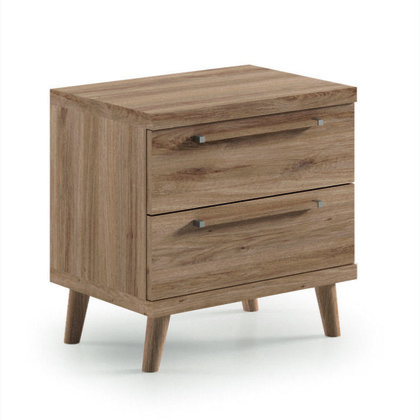 Mesita de Noche EX-CR – Diseño Nórdico en Madera Natural