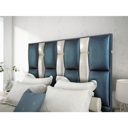 Cabecero CAP-TF: Diseño Vanguardista para Hoteles Azul y Beige