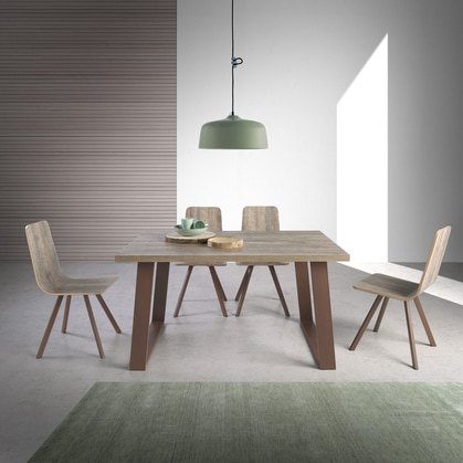 Mesa de comedor PNL 2322, estilo rústico moderno para hoteles