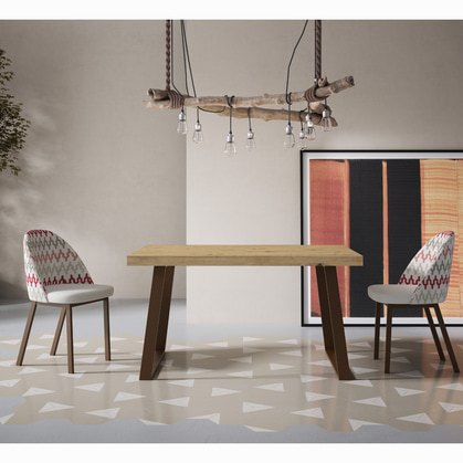 Mesa de comedor PNL 4022, robustez y elegancia en madera gruesa