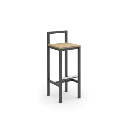 Taburete PNL 502 con respaldo para bar